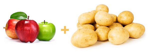 Картофель и яблоко – отличноватый дуэт